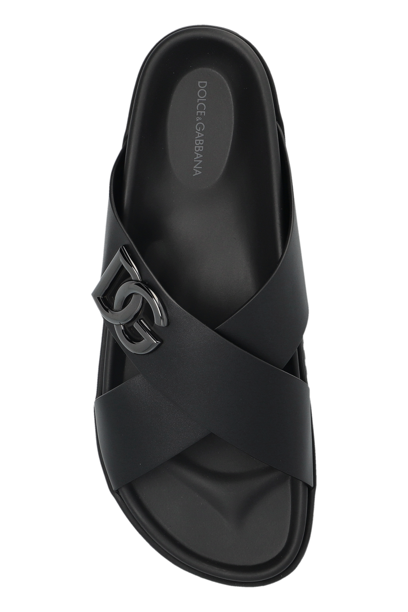 サンダル Dolce & Gabbana FW25 Logo slides (A80397AO602 80999) Calfskin sandals in Beige for Men | Dolce&Gabbana® US
